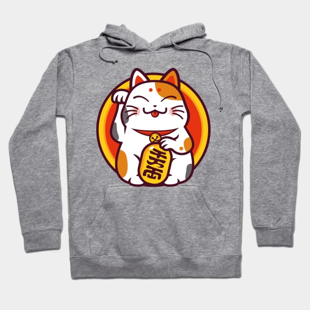 The lucky cat graphic hoodie new arrivals